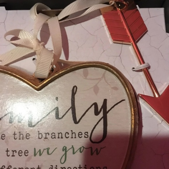 Family Heart Wall Decor with Red and Gold Accents - Picture 4 of 4